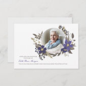 Begrafenis Dank u Foto Floral Kaart (Voorkant / Achterkant)