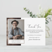 Begrafenis Dank u Foto Kaart (Staand voorkant)