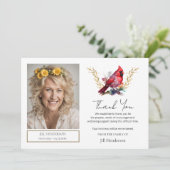 Begrafenis Dank u Foto Kardinaal Kaart (Staand voorkant)