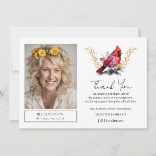 Begrafenis Dank u Foto Kardinaal Kaart