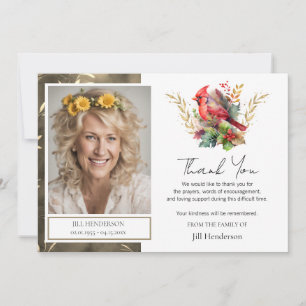 Begrafenis Dank u Foto Kardinaal Kaart