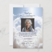 Begrafenis Dank u Hemel Wolken Blue Sky Pampas Kaart (Voorkant)