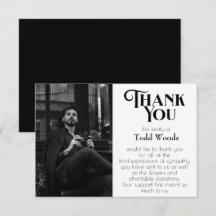 Begrafenis Dank u kaart, sympathie Dank u