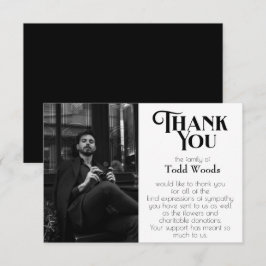 Begrafenis Dank u kaart, sympathie Dank u Notitiekaartje