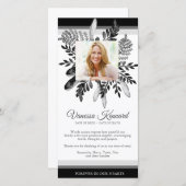 Begrafenis dank u kaarten | Bloemen (Voorkant / Achterkant)