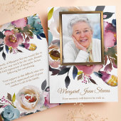 Begrafenis Dank u Kaarten Dusty Blue & Misty Roos