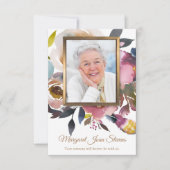 Begrafenis Dank u Kaarten Dusty Blue & Misty Roos (Voorkant)