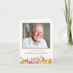 Begrafenis dank u kaarten Elegante bloemen