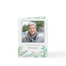 Begrafenis dank u kaarten | Eucalyptus Waterverf