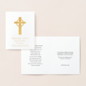 Begrafenis dank u kaarten | Gold Cross 1 Folie (Display)