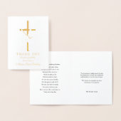 Begrafenis Dank u Kaarten Gold Cross & Dove Folie (Display)