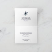 Begrafenis dank u kaarten | Marine en Witte pioene (Binnen)