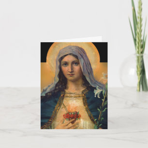 Begrafenis dank u kaarten Onbevlekt Hart Maria 4