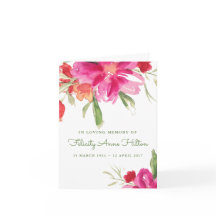 Begrafenis dank u kaarten | Waterverf Bloemen 5