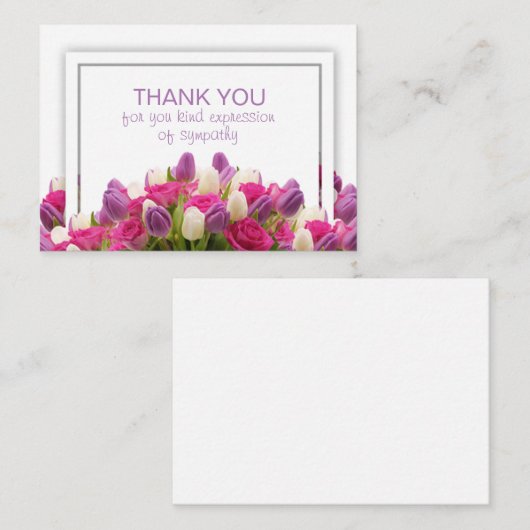 begrafenis dank u notitiekaartje (Voorkant / Achterkant)