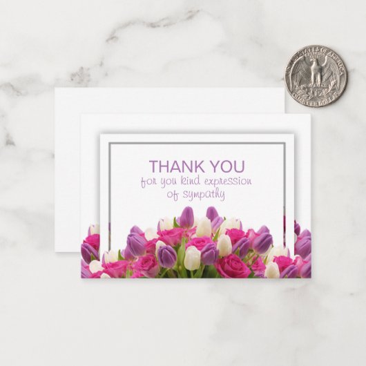 begrafenis dank u notitiekaartje (Voorkant / Achterkant in situ)