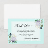 begrafenis dank u Paarse bloemen Bedankkaart (Voorkant / Achterkant)