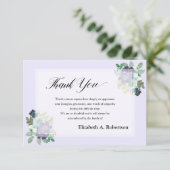 Begrafenis Dank u Purple Flowers Bedankkaart (Staand voorkant)