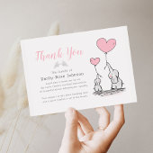 begrafenis dank u | Roze kinderverdriet Bedankkaart