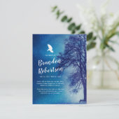 Begrafenis Dank u | Tree Dove Memorial Bedankkaart (Staand voorkant)