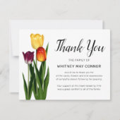 begrafenis dank u | Tulpenbloemenmonument Bedankkaart (Voorkant)