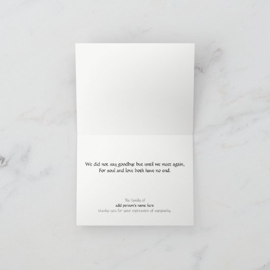 Begrafenis - Dank u van de familie Christelijk Cro Bedankkaart (Binnen)