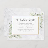 Begrafenis Dank u Waterverf groen marmeren Kaart (Voorkant / Achterkant)