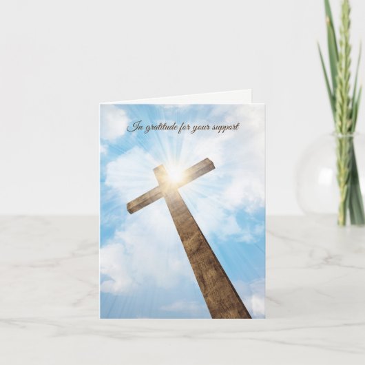 begrafenis, dankbaarheid familie bedankkaart (Voorkant)