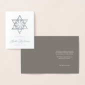 Begrafenis Dankjewel Joodse kaarten | zilverfolie (Display)