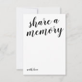 Begrafenis delen een herinnering | Fotomonument Kaart (Voorkant)