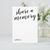 Begrafenis delen een herinnering | Fotomonument Kaart (Staand voorkant)