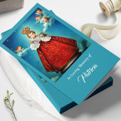 Begrafenis Divino Nino Jezus Gebed Sympathie Kaart