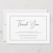 Begrafenis eenvoudig script bedankkaart (Voorkant)