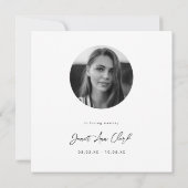 Begrafenis en sympathie bedankkaart (Achterkant)