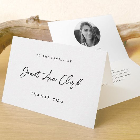 Begrafenis en sympathie Dank u Gevouwen Kaart