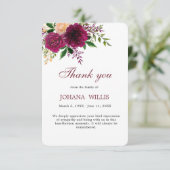 Begrafenis Floral Paarse Memorial Dank u kaart (Staand voorkant)