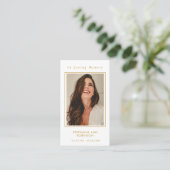Begrafenis Foto Memorial Goud Script Gebed Kaart Visitekaartje (Staand voorkant)