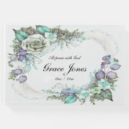 Begrafenis Gastboek Bloemen op wit Gastenboek
