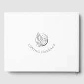 Begrafenis Gastboek Bloemen op wit  Gastenboek (Achterkant)