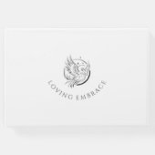 Begrafenis Gastboek hart en bloemen. Gastenboek (Achterkant)