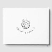 Begrafenis Gastboek hart en bloemen. Gastenboek (Achterkant)