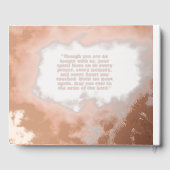 Begrafenis Gastboek Roos Gold Clouds Folie Gastboe Gastenboek (Achterkant)