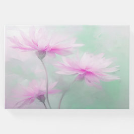 Begrafenis gastenboek roze bloemen