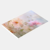 Begrafenis gastenboek roze en blauw bloemen (Hoek)