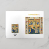 Begrafenis gebedsmonument folie wenskaart (Buiten Laag)