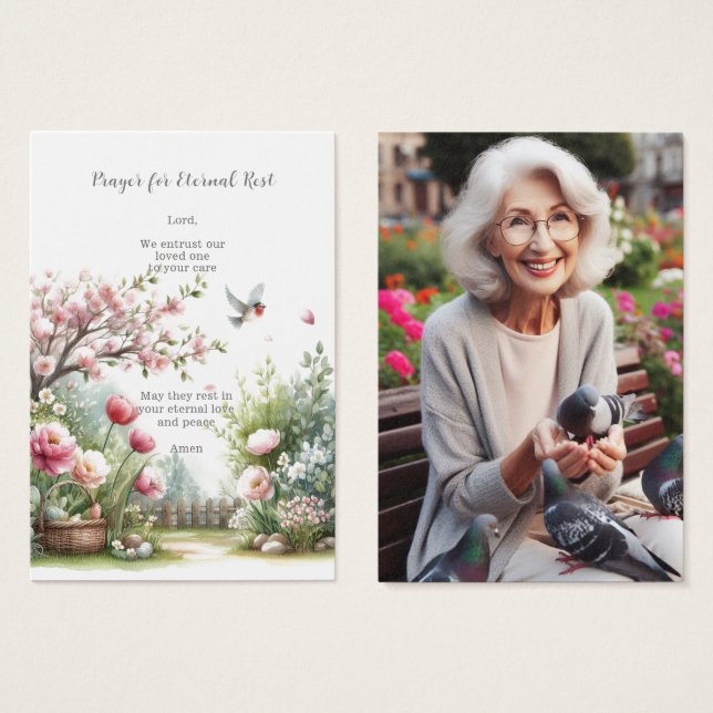 Begrafenis / Gedenkgebed Kaart voor de eeuwige rus (Voorkant /achterkant)