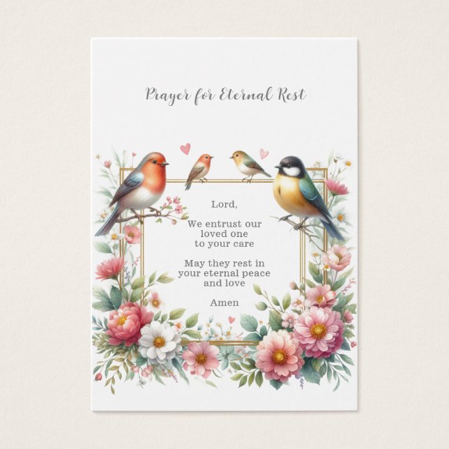 Begrafenis / Gedenkgebed Kaart voor de eeuwige rus (Voorkant)