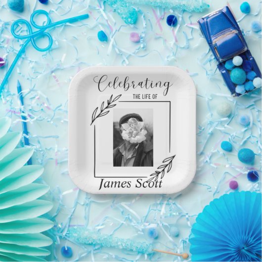 Begrafenis / Gedenkteken gepersonaliseerd papier b Papieren Bordje (Feest)