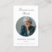 Begrafenis Gedenkteken Katholiek Kruis Foto Gebed Visitekaartje (Voorkant)