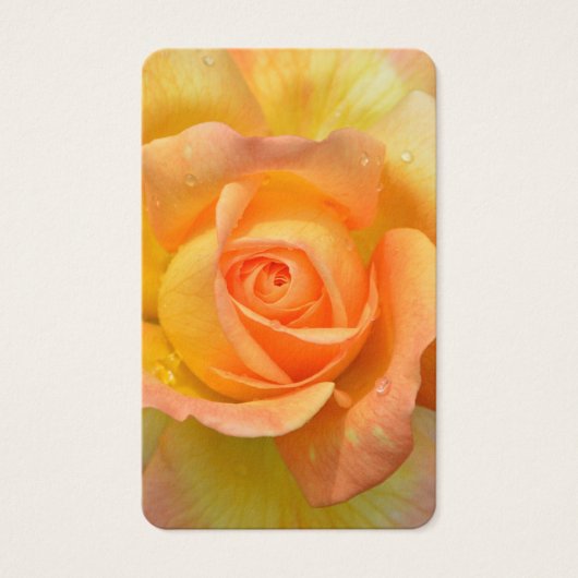 Begrafenis Geel Rose Memorial Gebed Sympathie Kaar Visitekaartje (Voorkant)